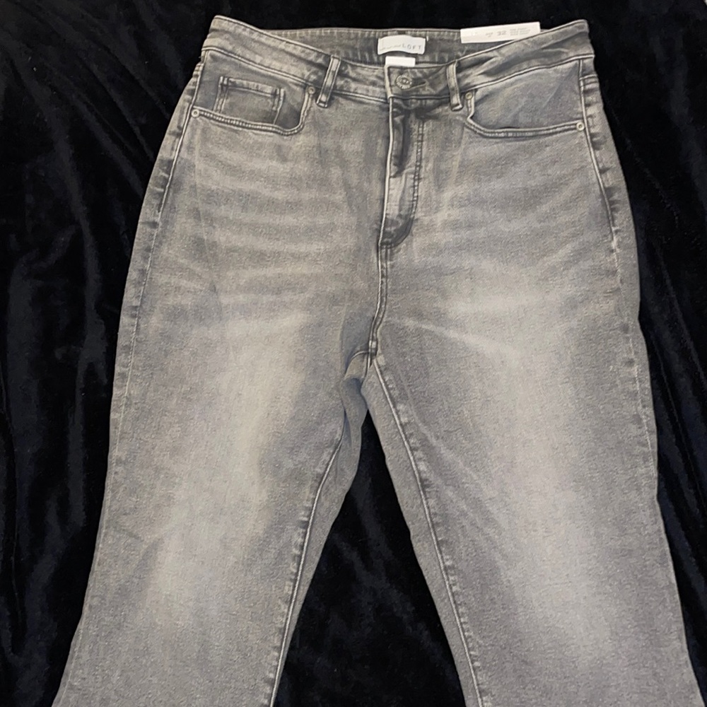 Loft curvy high waist kick crop